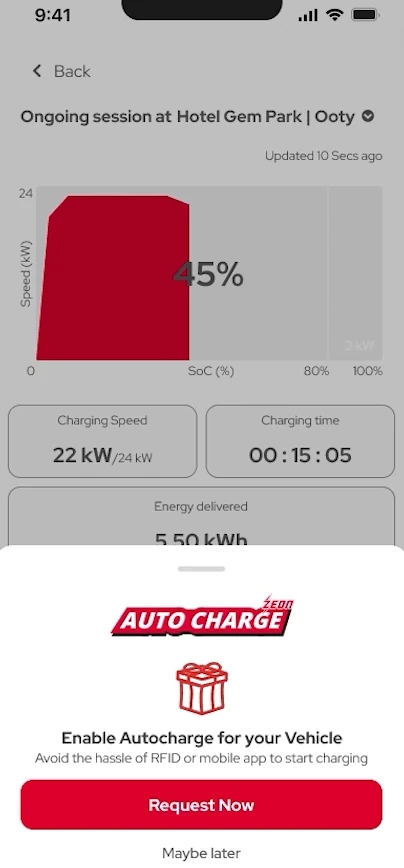 Zeon Charging Auto Charge How To Enable Autocharge?