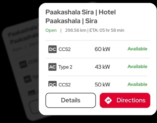 Zeon Charging Mobile App Station Details